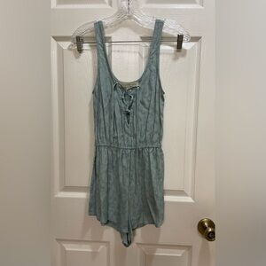 Saltwater Luxe Seafoam Romper Size XS Sleeveless Tie Front
